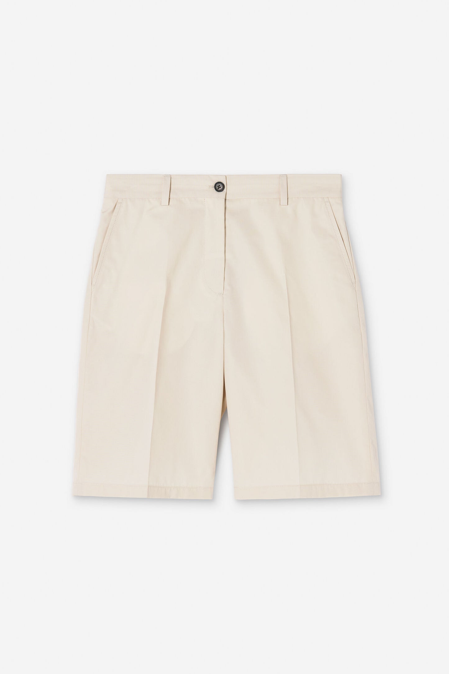 Light Gray מכנסיים קצרים לנשים Claire Cotton Shorts FILIPPA K