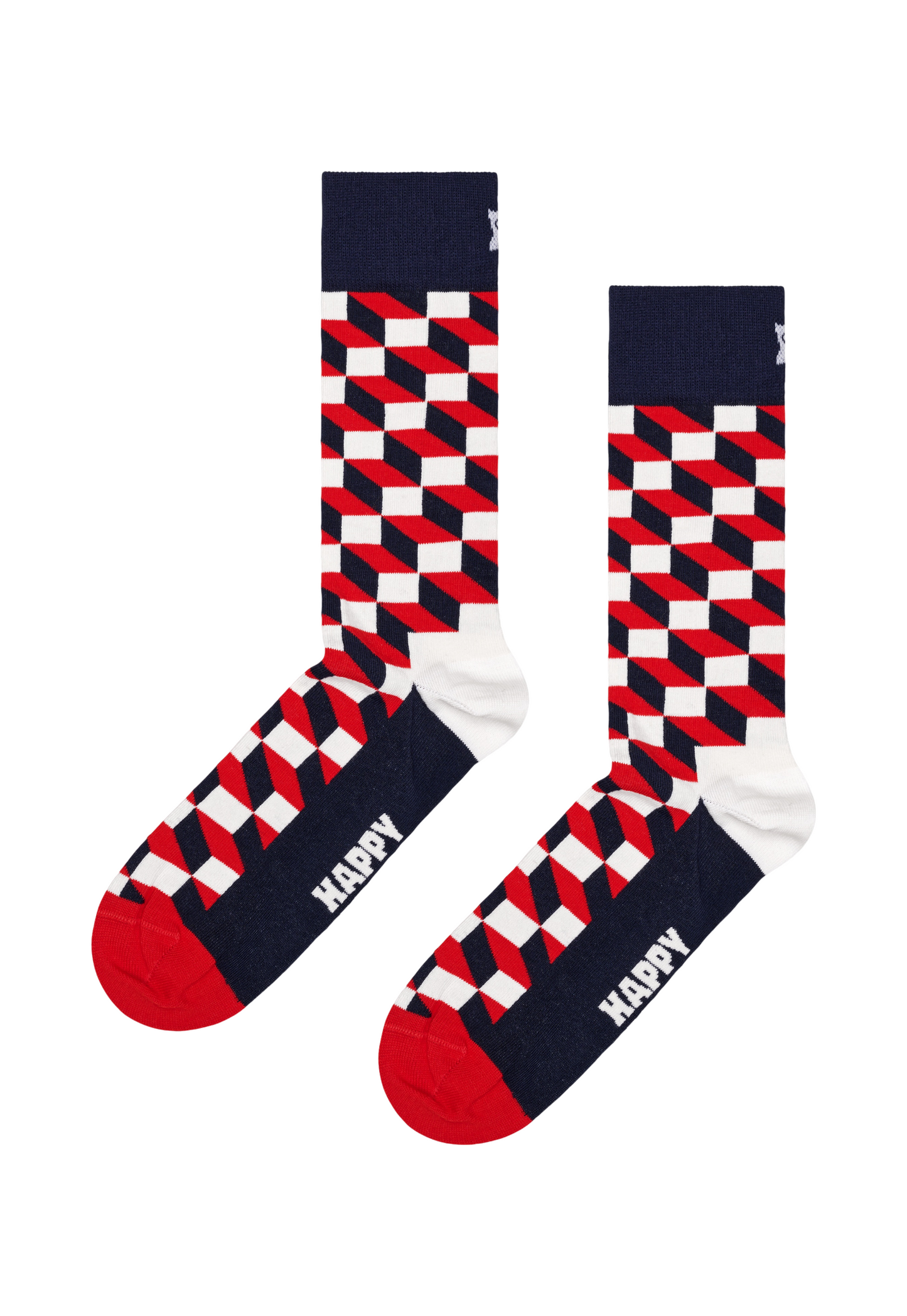 Firebrick מארז 3 זוגות גרביים Optic HAPPY SOCKS