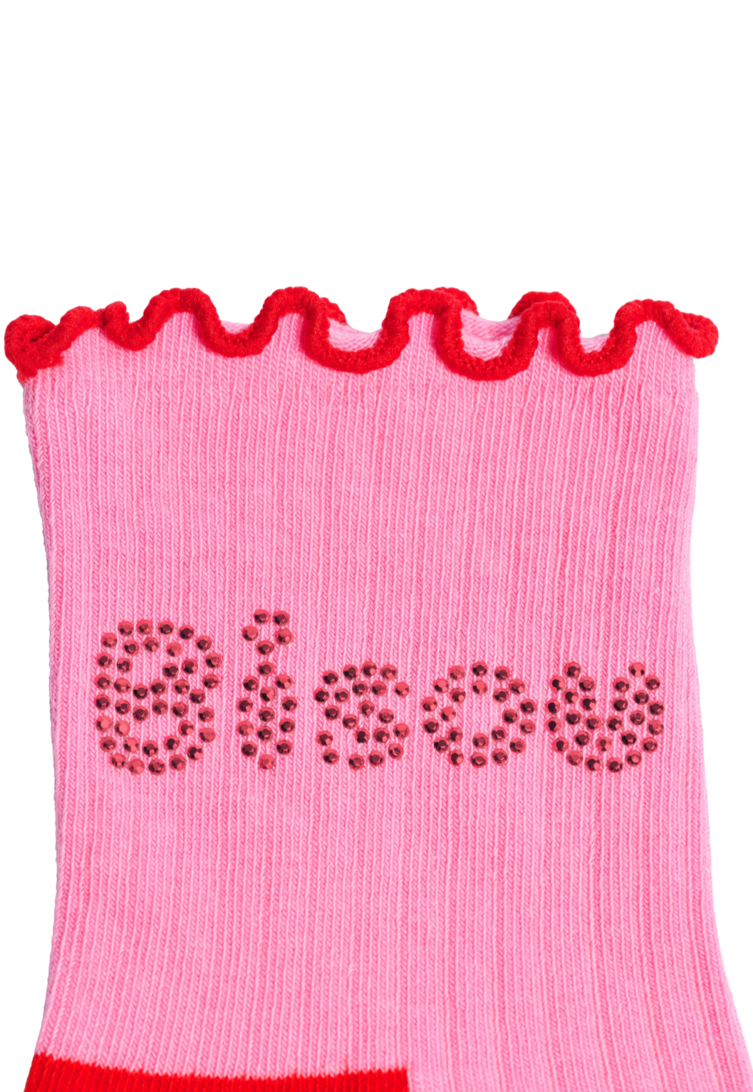 Light Pink זוג גרביים לנשים Bisou Mini Crew Socks HAPPY SOCKS