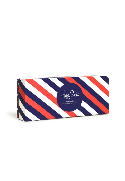 Dark Slate Gray Stripe Gift Box מארז גרביים HAPPY SOCKS