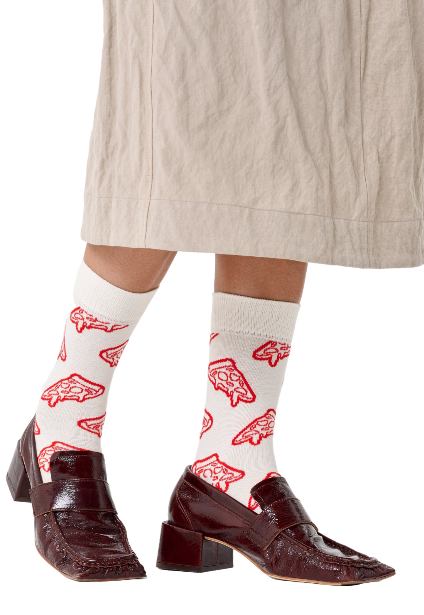 Gray זוג גרביים Pizza HAPPY SOCKS