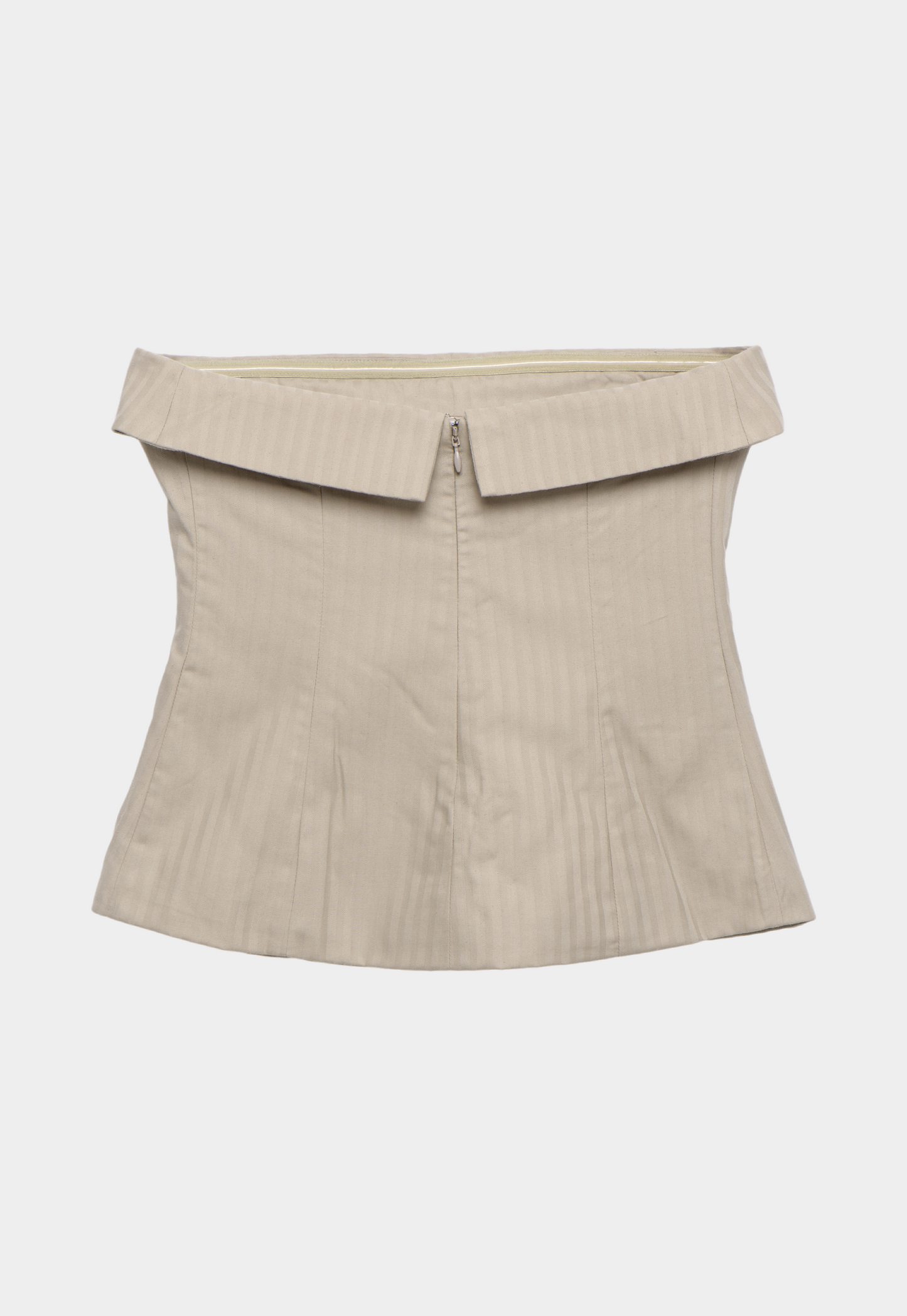 Light Gray סטרפלס לנשים Striped PAPER