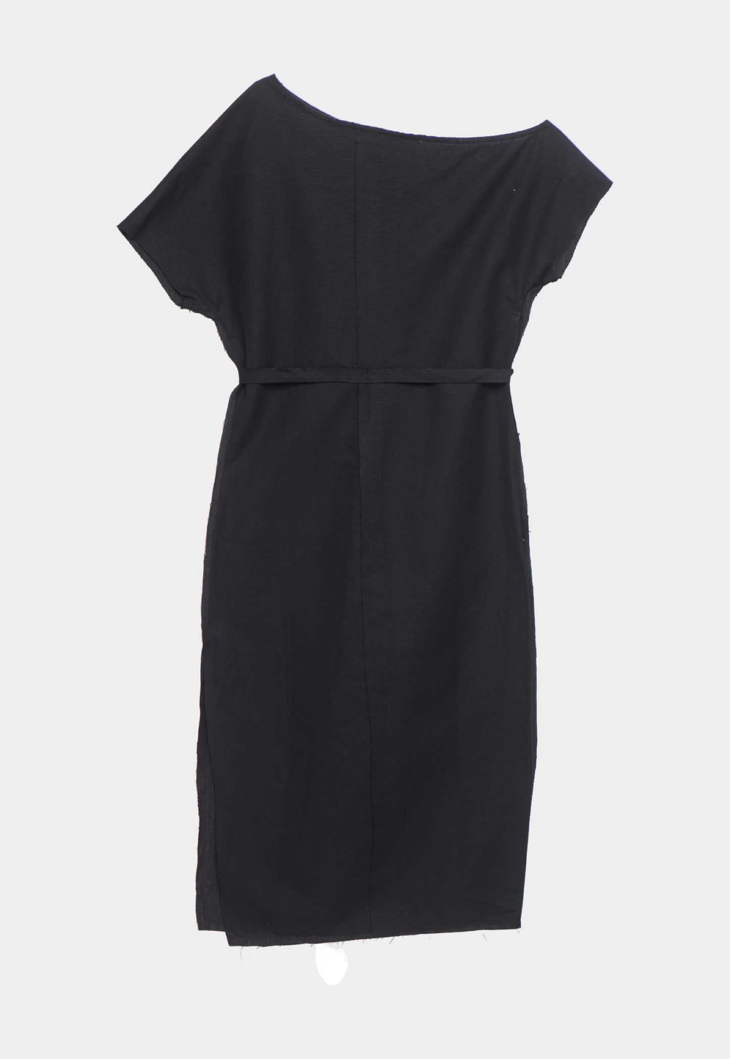 Lavender שמלת מידי אסימטרית Linen Raw PAPER