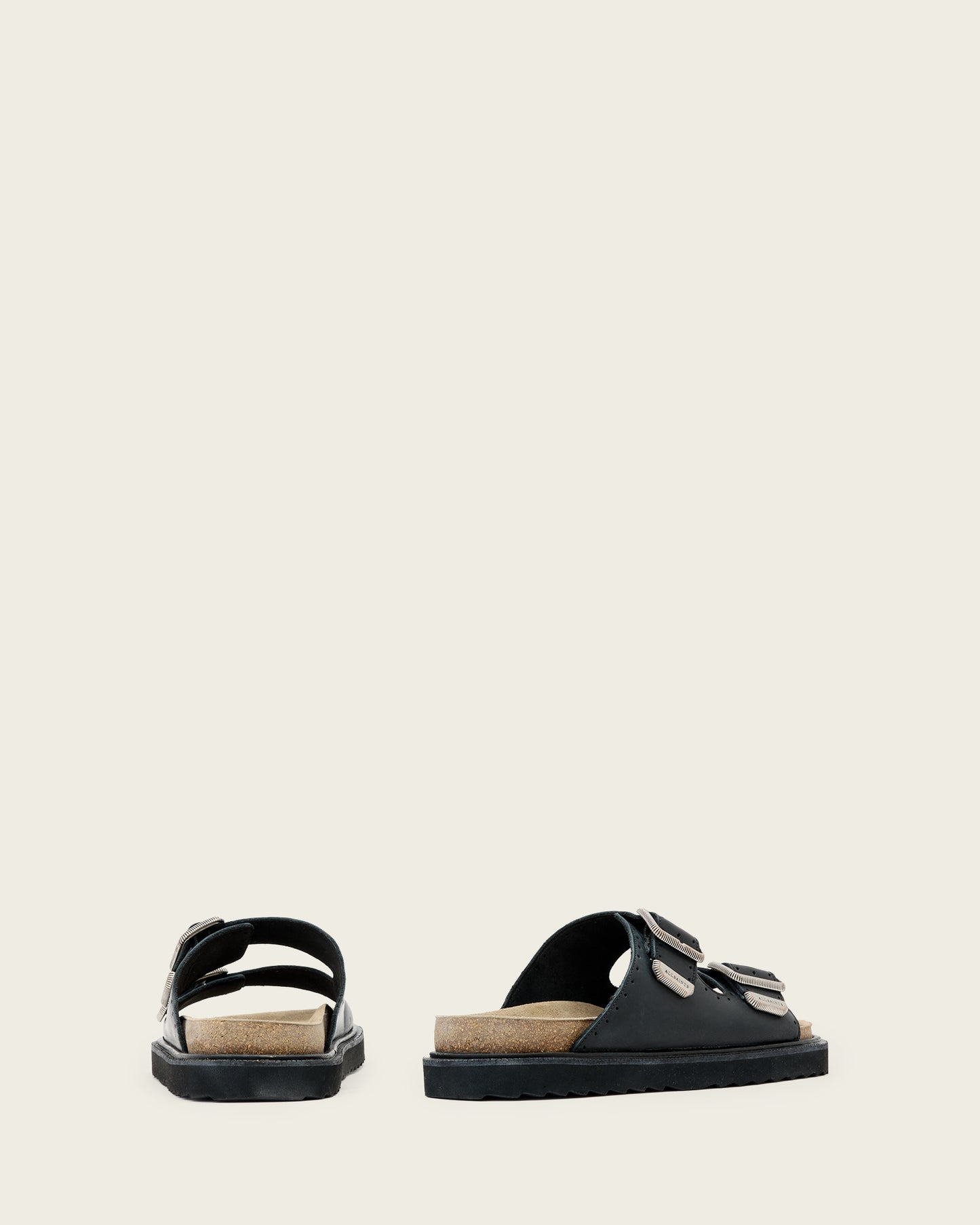 Dark Slate Gray כפכפי עור לגברים Randal ALLSAINTS