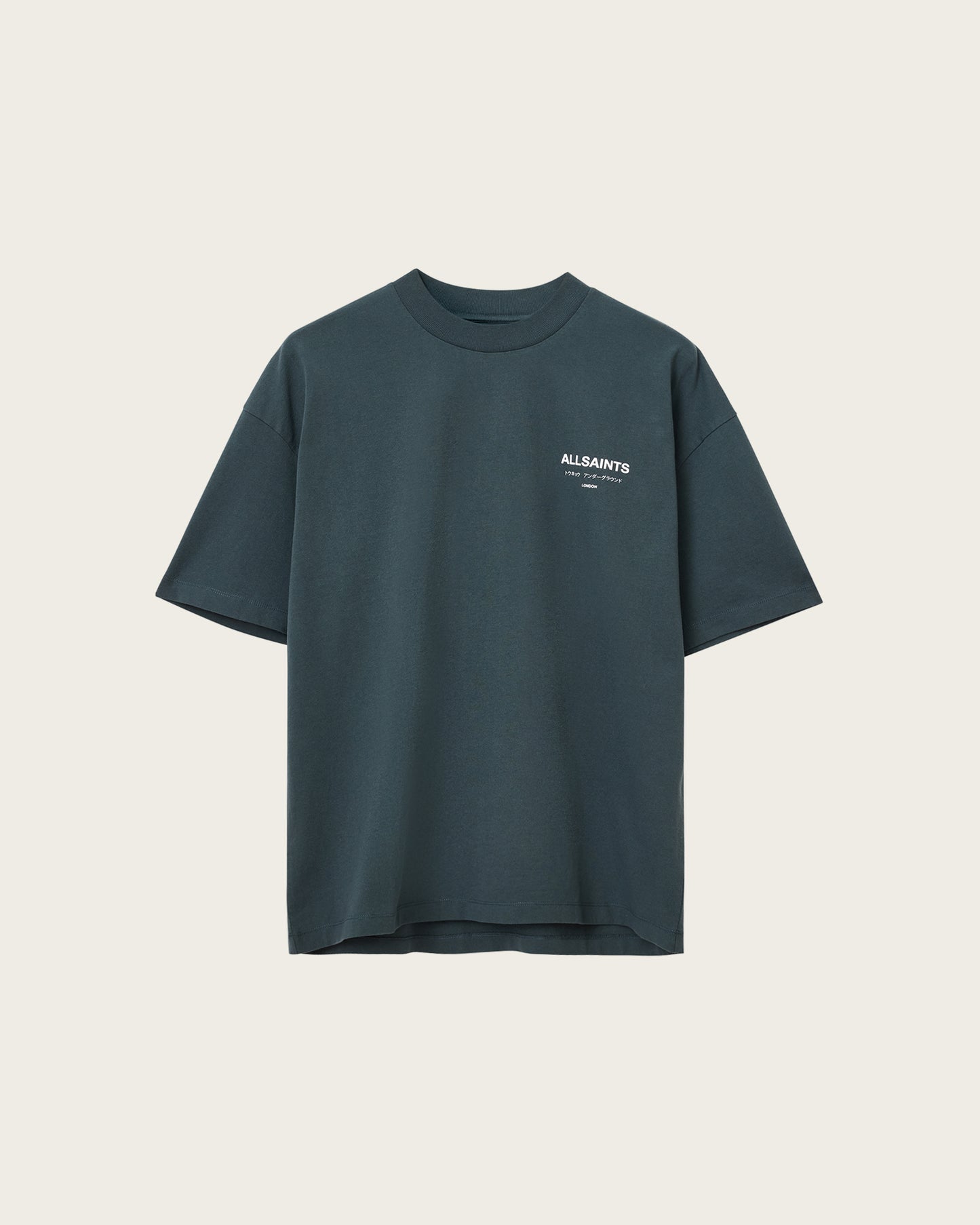 Dark Slate Gray טי שירט קצרה לגברים Washed Tee ALLSAINTS