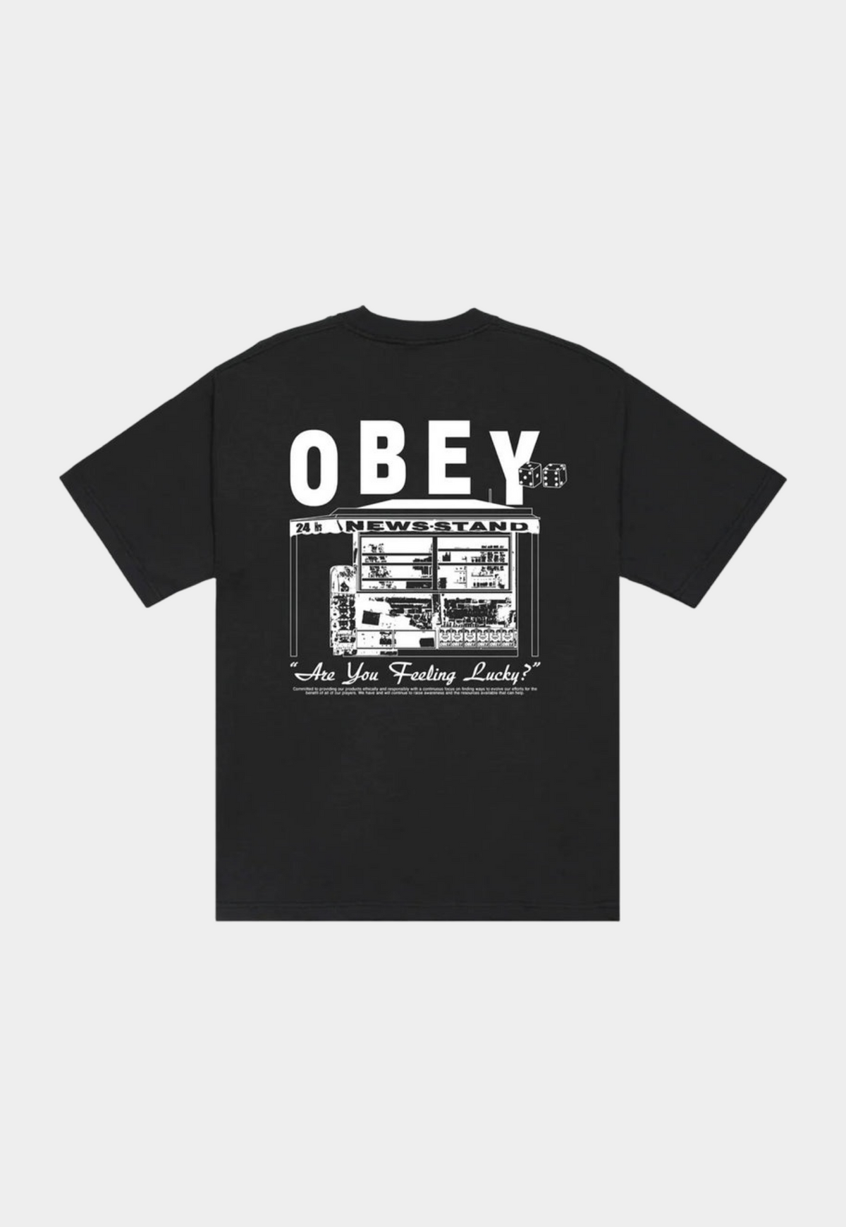 Dark Slate Gray OBEY NEWSTAND טי שירט קצרה OBEY