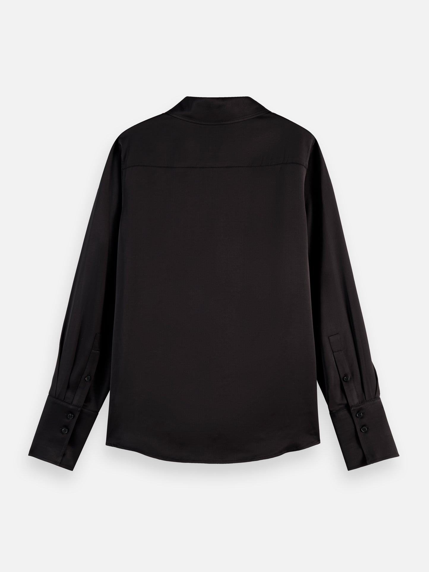 Black CORE VISCOSE SATIN SHIRT חולצה מכופתרת ארוכה SCOTCH & SODA