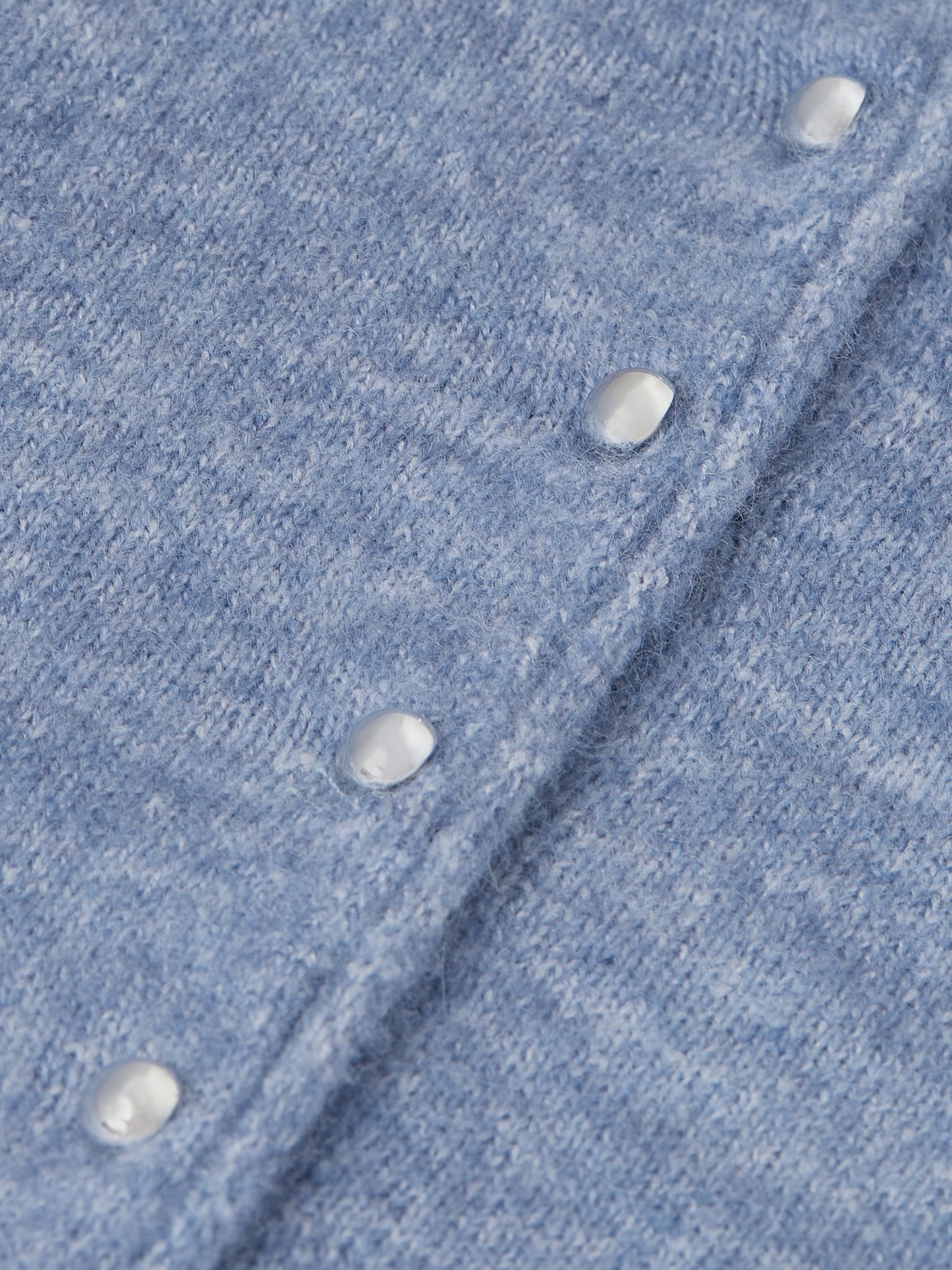 Light Slate Gray קרדיגן לנשים Fuzzy Funnel-Neck SCOTCH & SODA