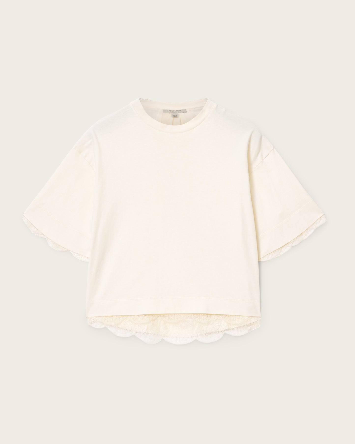 Seashell טי שירט קצרה לנשים Nia Lace ALLSAINTS