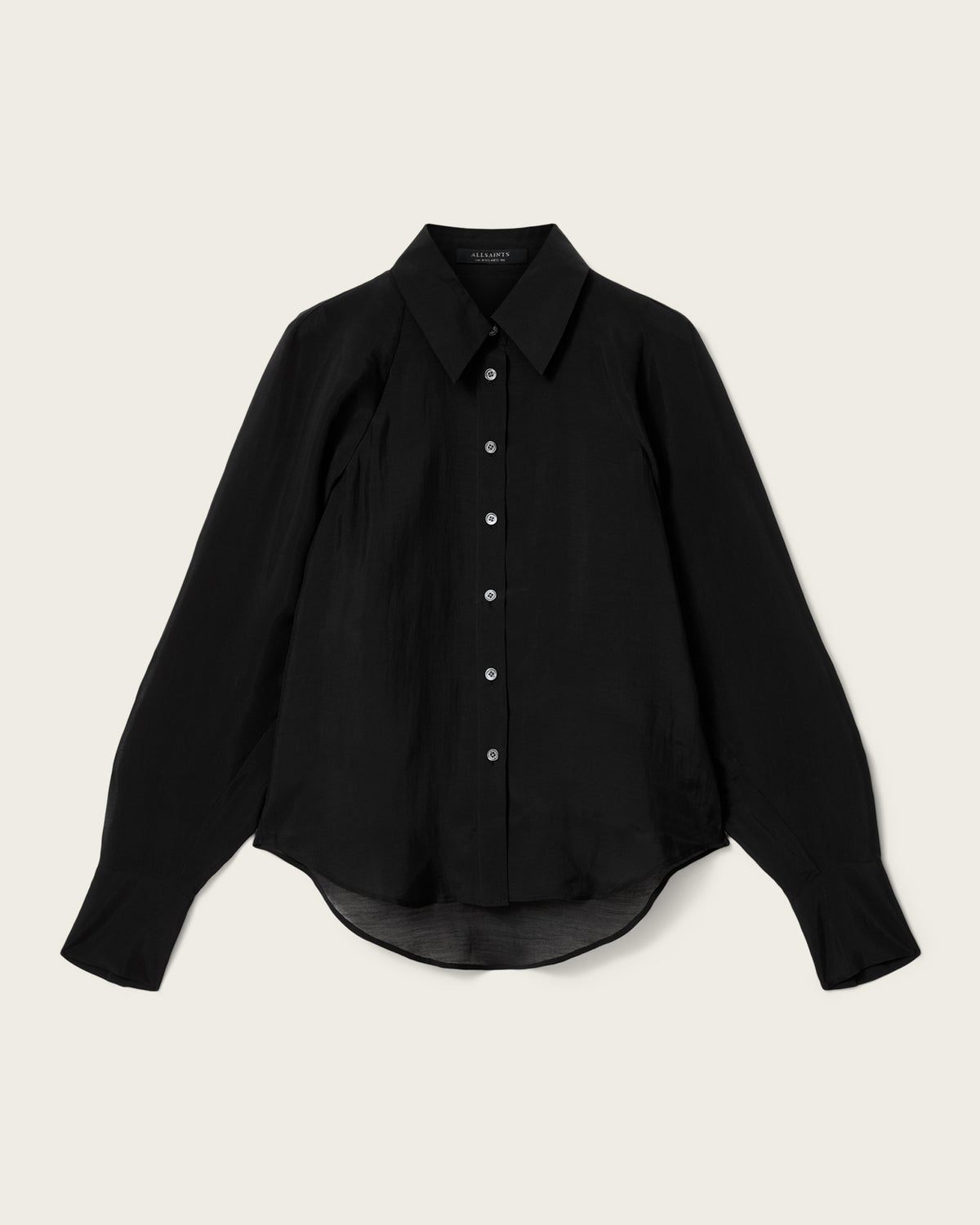 Black חולצה מכופתרת ארוכה לנשים Cory ALLSAINTS