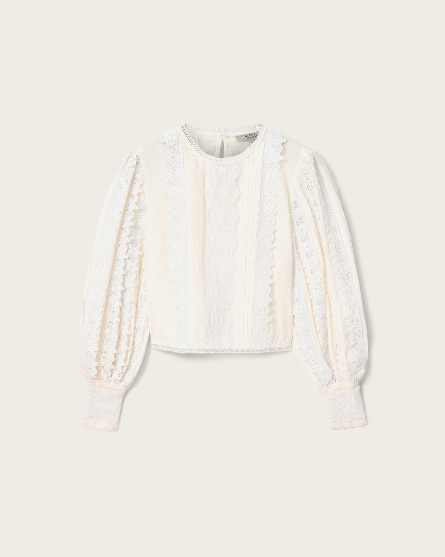 Lavender חולצה ארוכה לנשים Hart Emb Top ALLSAINTS