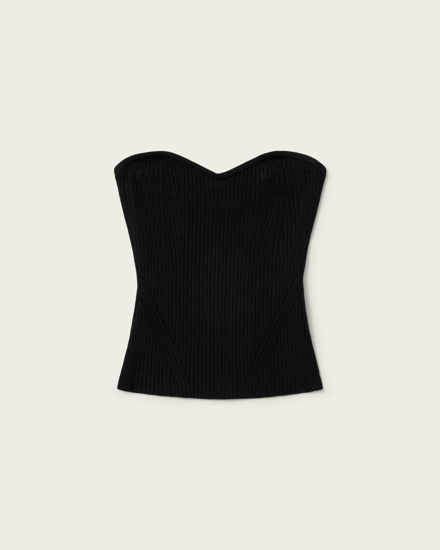 Black טופ סטרפלס לנשים Cruz Bandeau ALLSAINTS