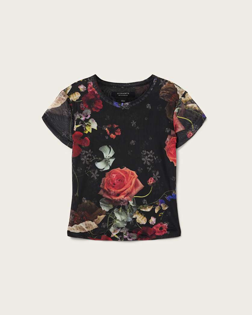 Lavender טי שירט קצרה לנשים Ellie Mesh ALLSAINTS