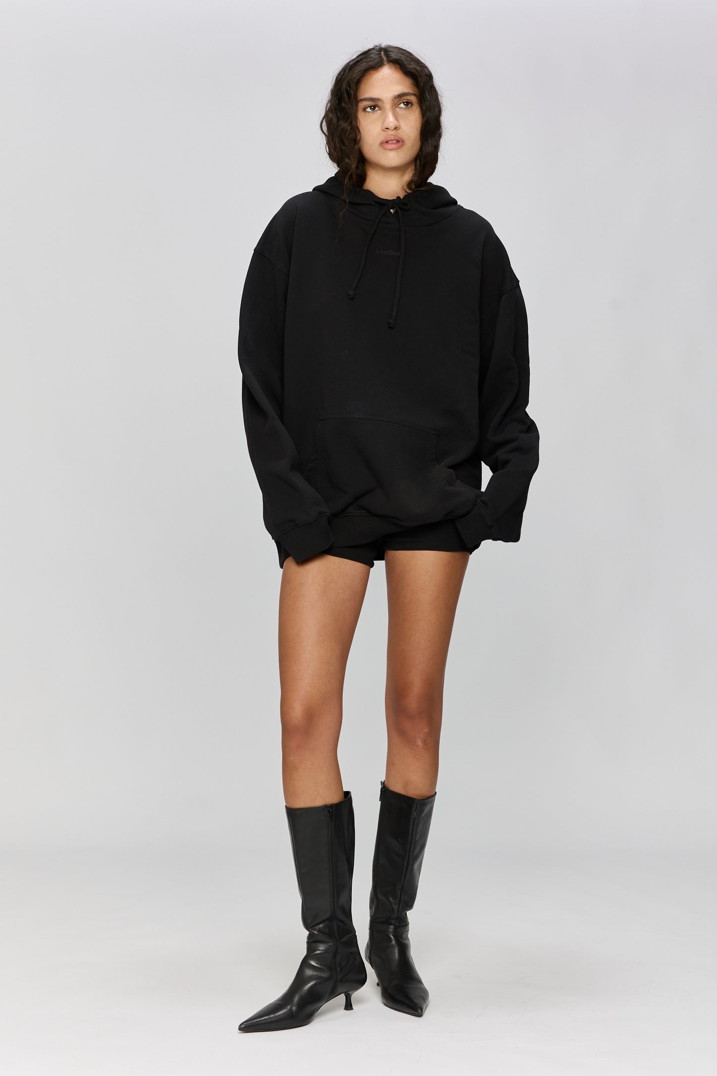 Light Gray קפוצ'ון לנשים / גברים Bow LAZY EYE PPL