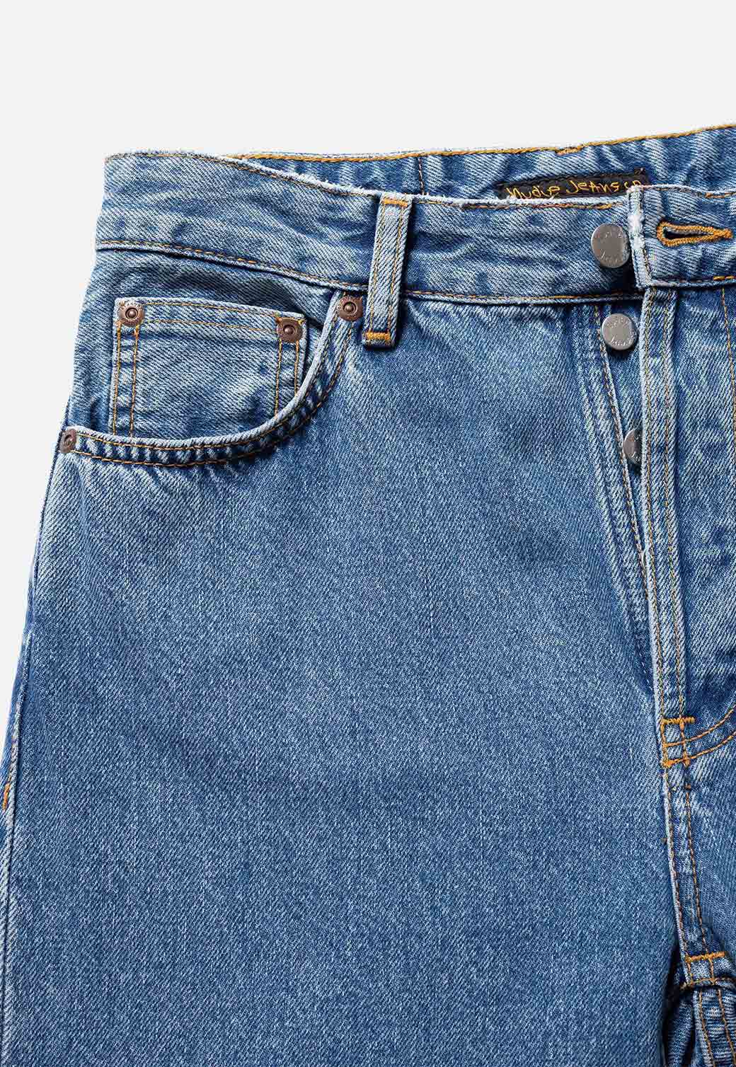 Dark Slate Blue ג'ינס ארוך Mom לנשים Breezy Britt - Simply Blue NUDIE