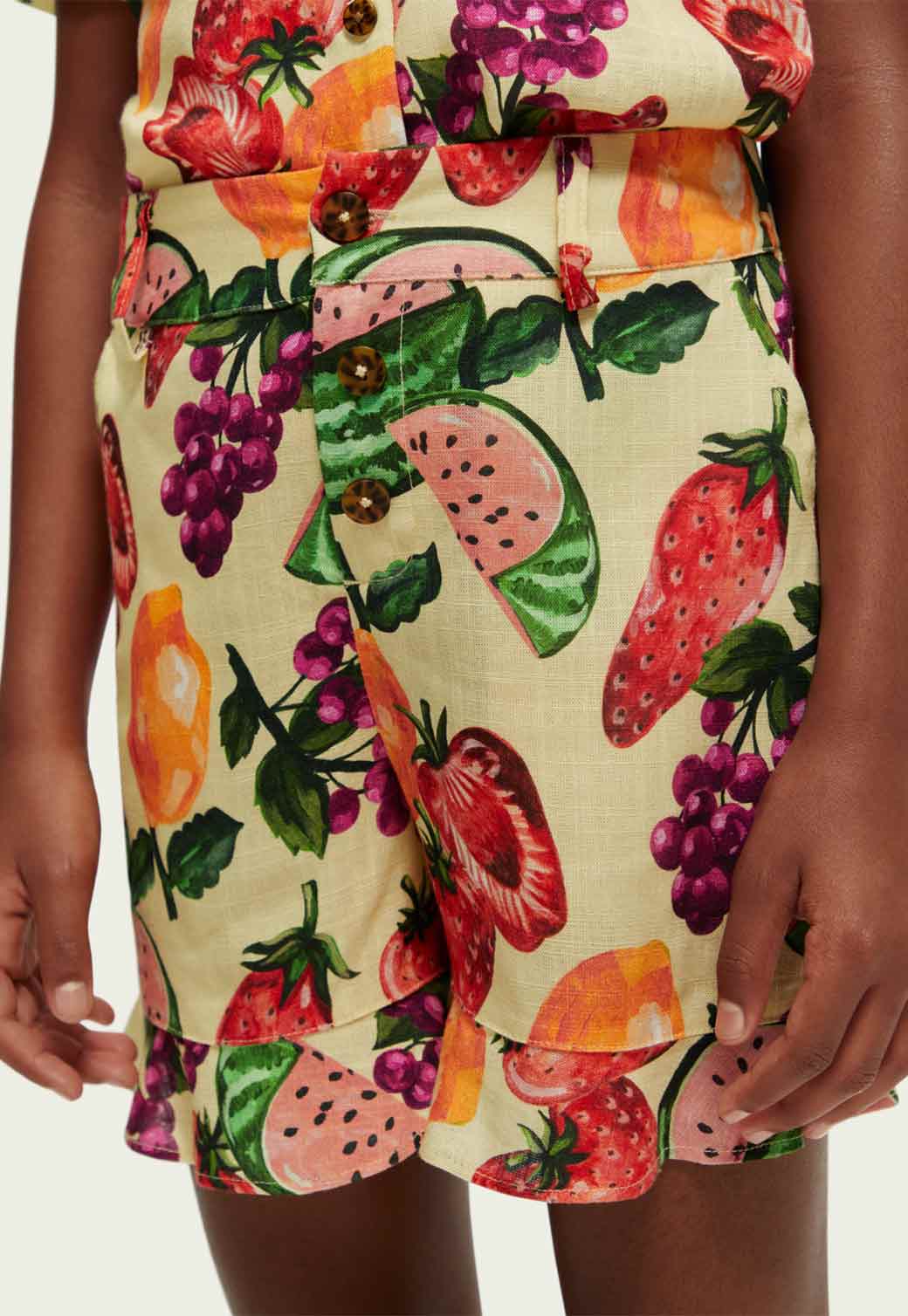 Sienna מכנסיים קצרים בהדפס פירות לילדות SCOTCH & SODA