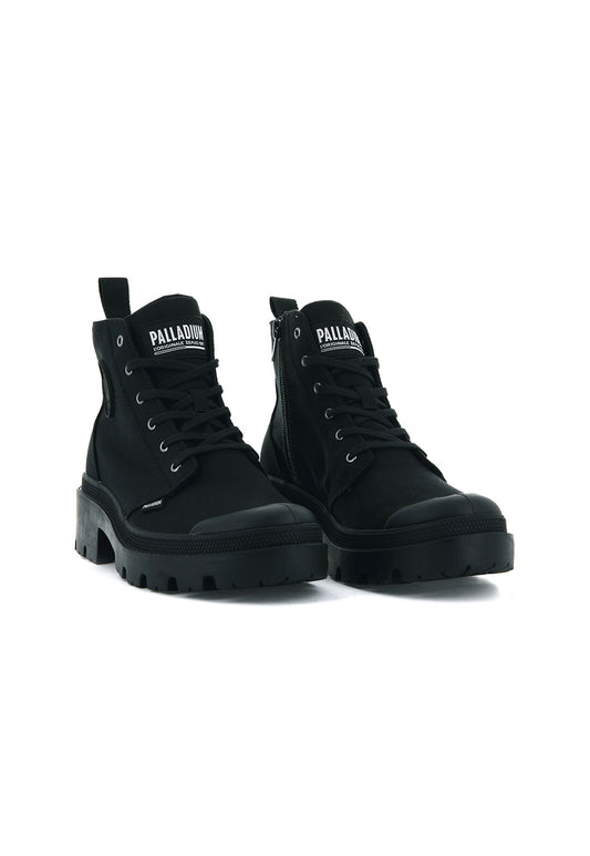 Black מגפיים טבעוניים לנשים Pallabase PALLADIUM