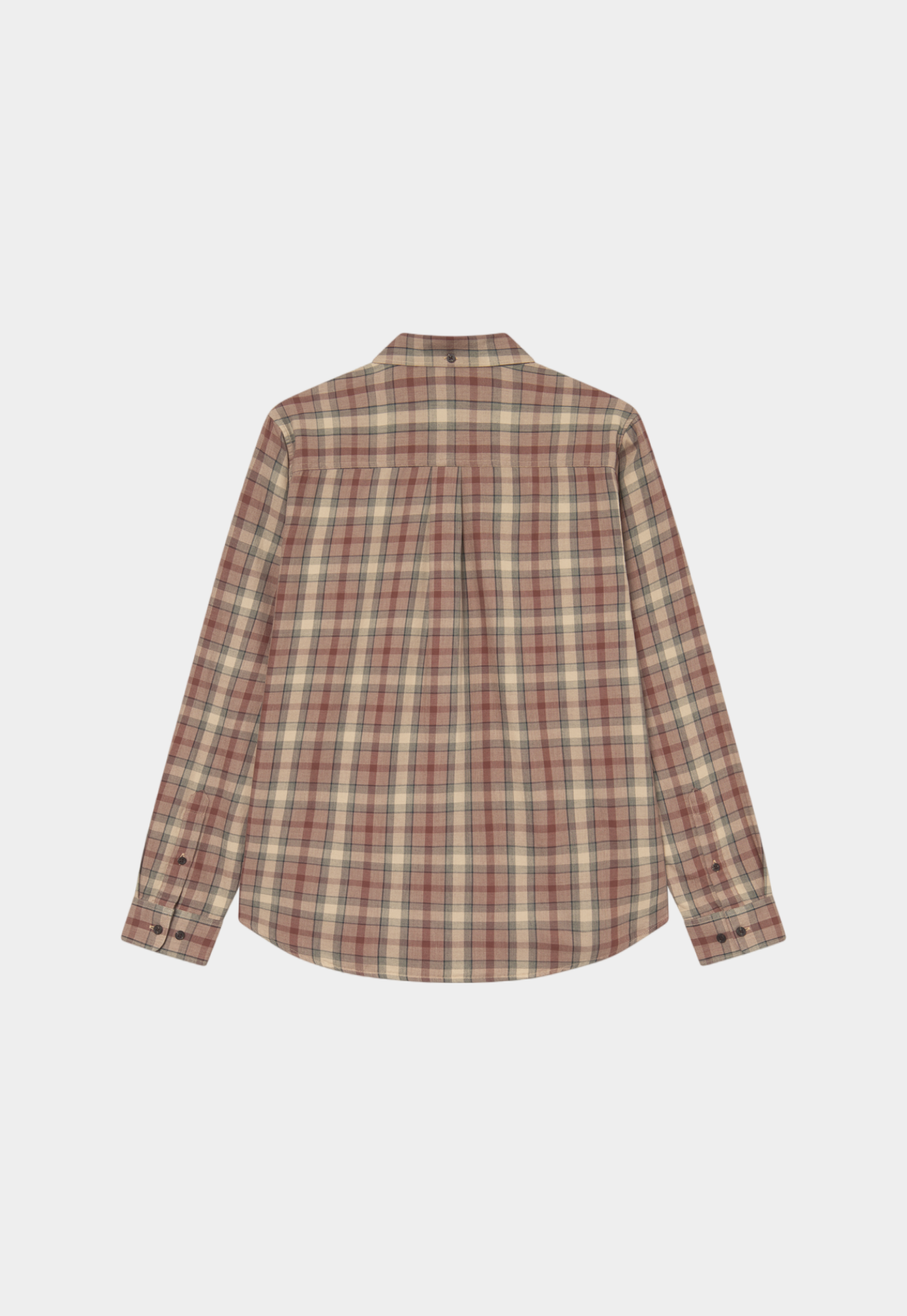 Lavender חולצה מכופתרת ארוכה לגברים Kent Check LES DEUX