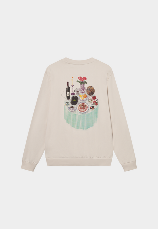 Light Gray סווטשירט לגברים Cole Table LES DEUX