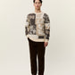 Antique White סוודר לגברים Globe Crewneck Knit LES DEUX