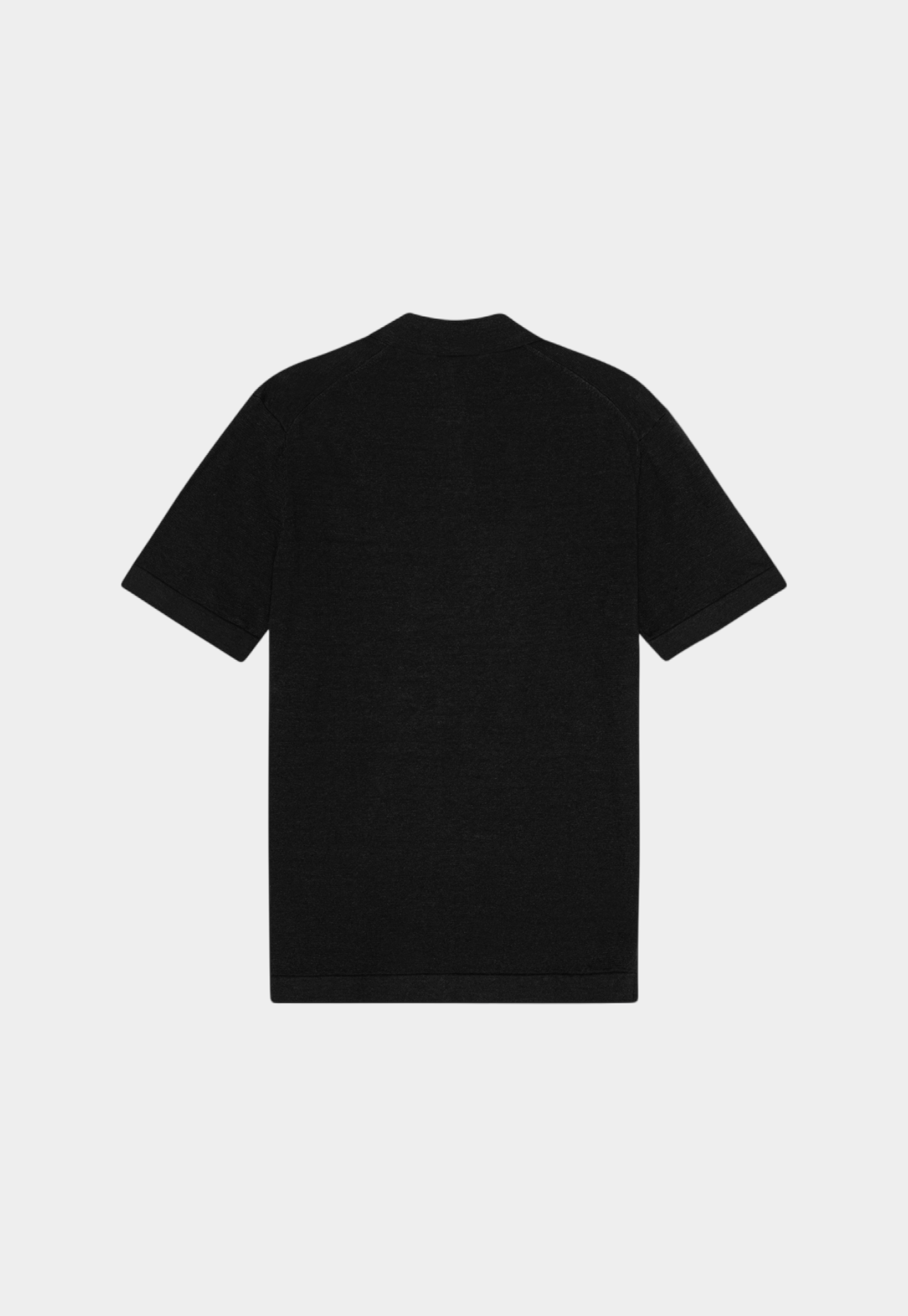 Black חולצת פולו קצרה לגברים Emmanuel LES DEUX