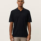 Black חולצת פולו קצרה לגברים Emmanuel LES DEUX