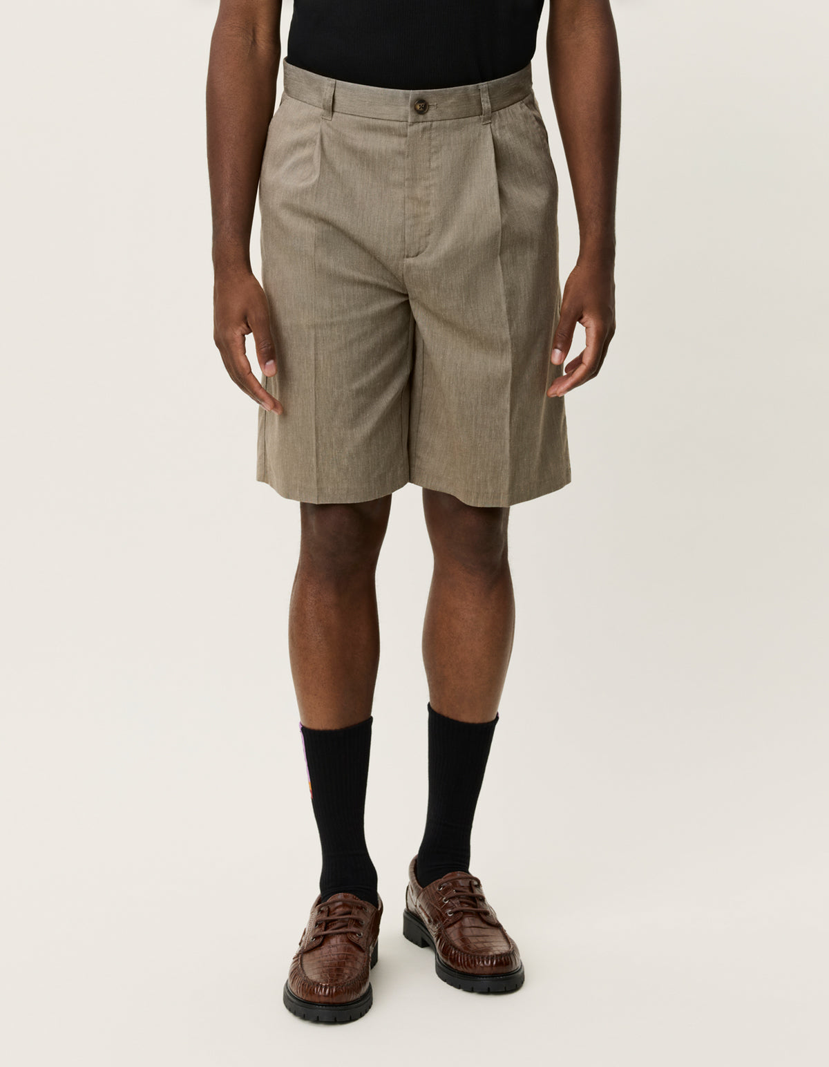 Antique White מכנסיים קצרים לגברים Reece LES DEUX