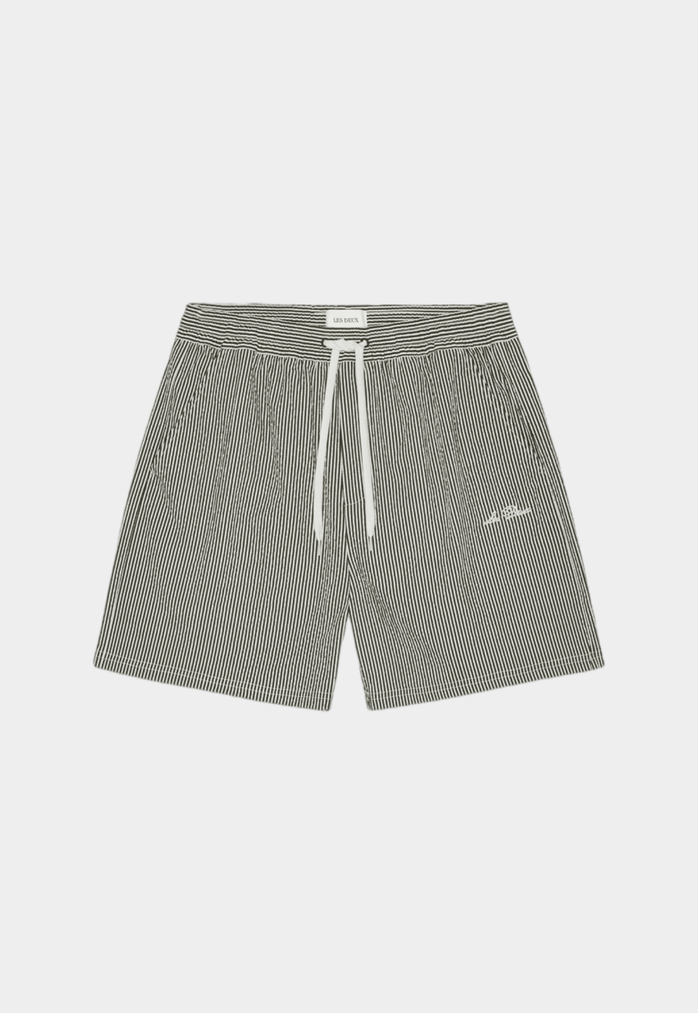 Light Slate Gray STAN STRIPE SEERSUCKER SWIM SHORTS בגד ים LES DEUX
