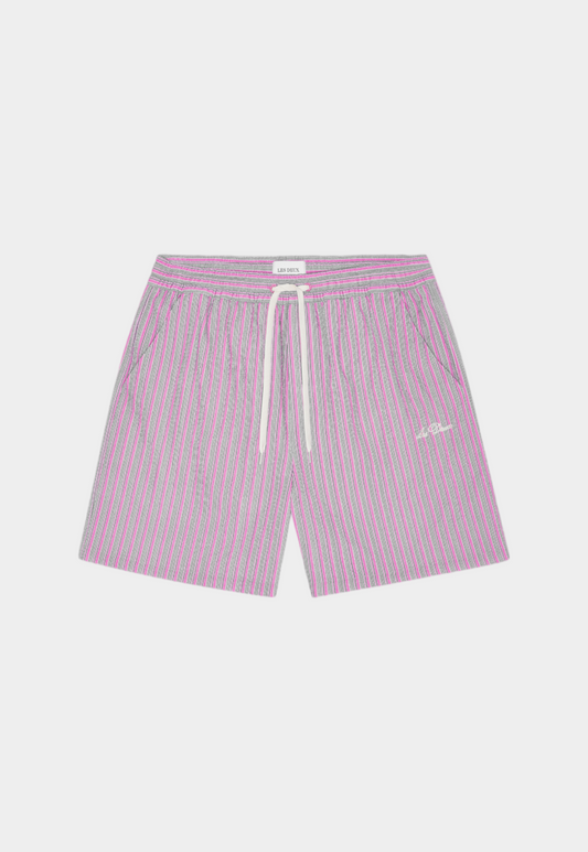 Gray STAN STRIPE SEERSUCKER SWIM SHORTS בגד ים LES DEUX