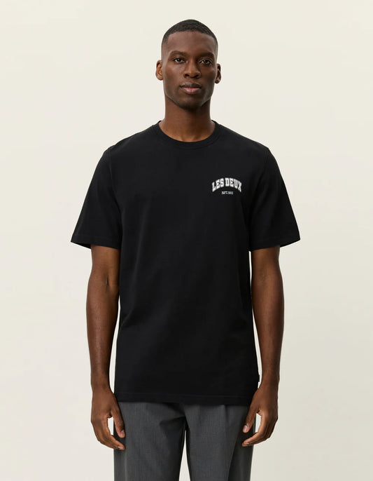 Black טי שירט קצרה לגברים Brady Hoop LES DEUX