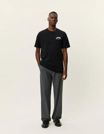 Black טי שירט קצרה לגברים Brady Hoop LES DEUX