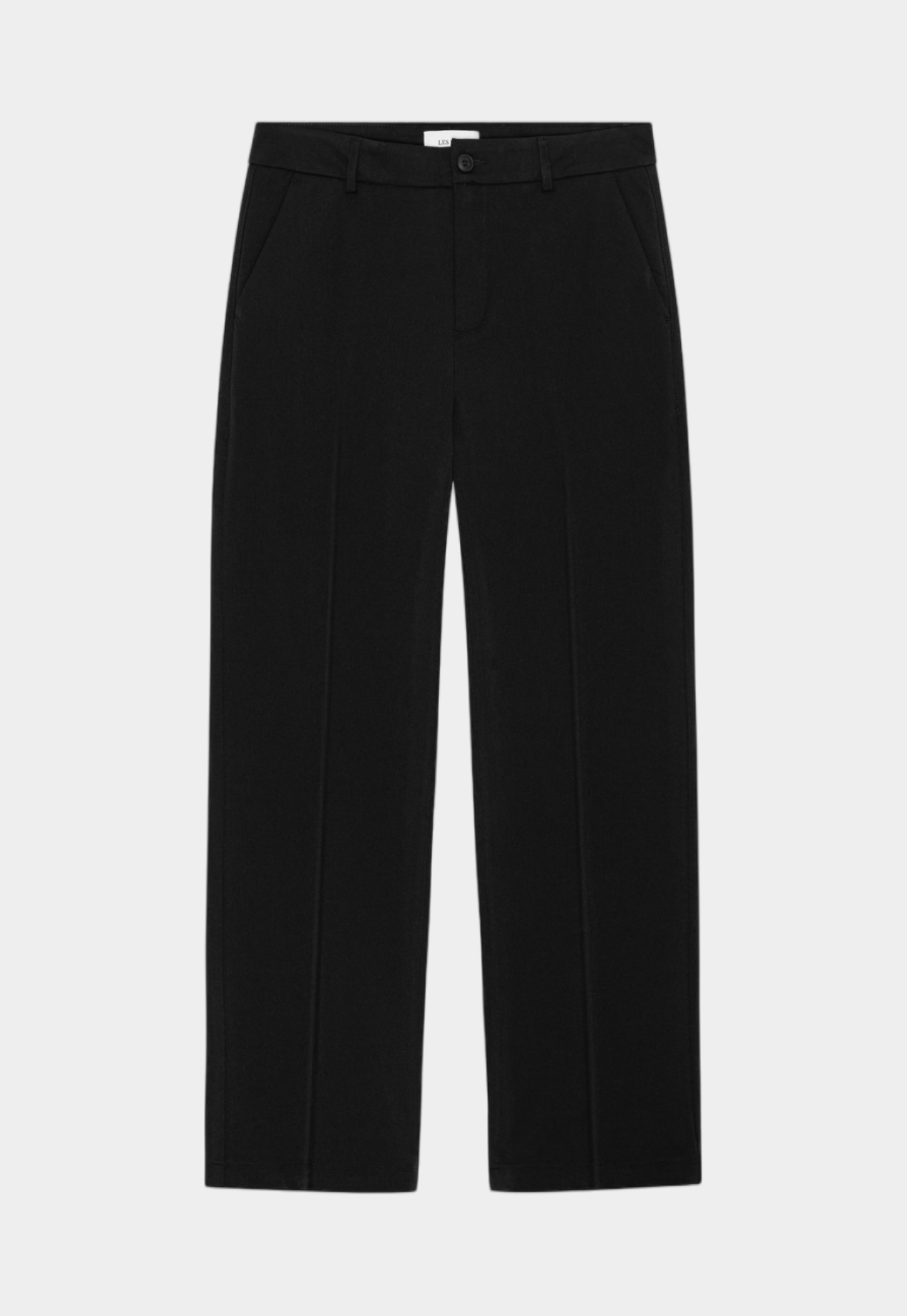 Black מכנסיים ארוכים לגברים Como Solid Slack LES DEUX