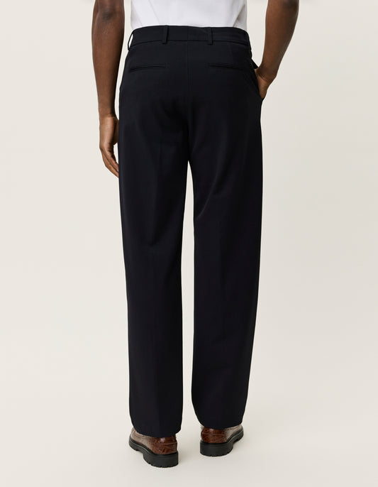 Black מכנסיים ארוכים לגברים Como Solid Slack LES DEUX