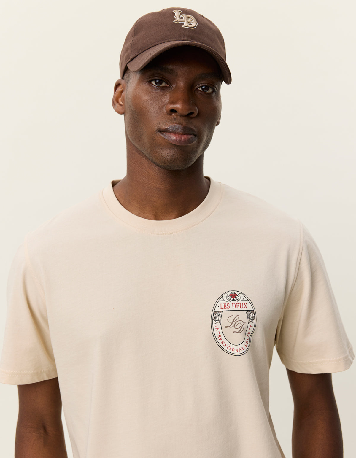 Light Gray טי שירט קצרה לגברים Brady Emblem LES DEUX