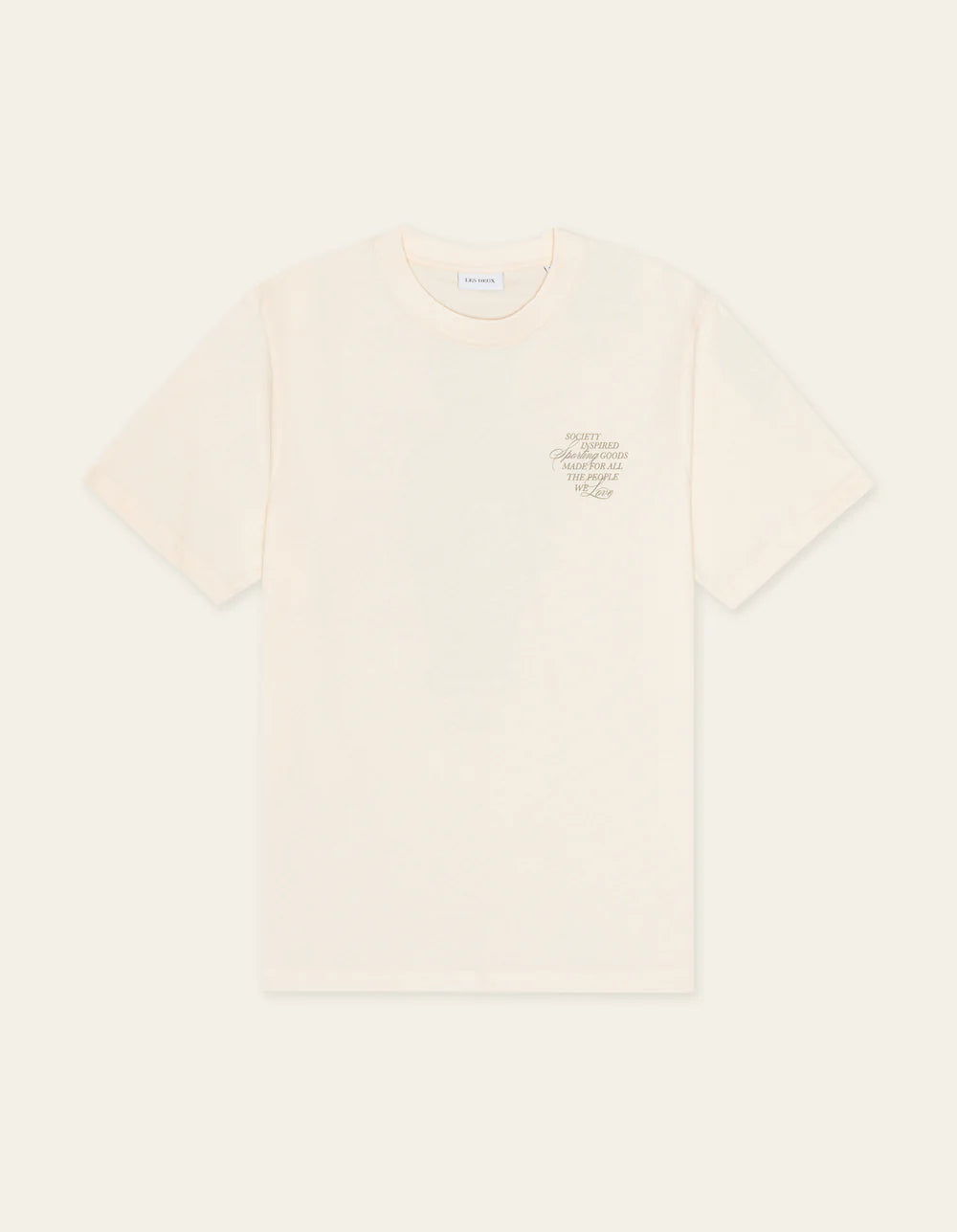 Antique White טי שירט קצרה לגברים Ben Faience LES DEUX