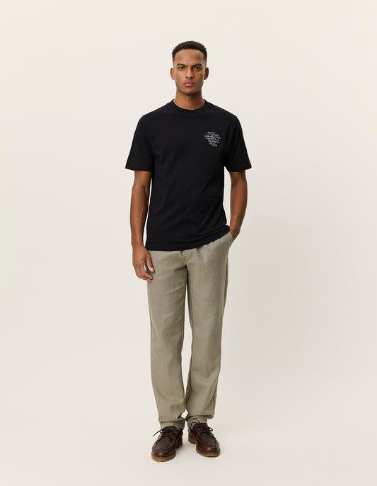 Black טי שירט קצרה לגברים Ben Faience LES DEUX