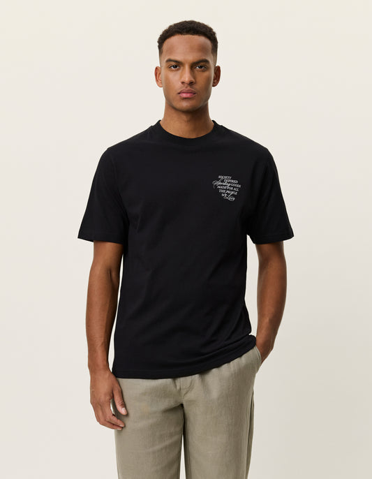 Black טי שירט קצרה לגברים Ben Faience LES DEUX