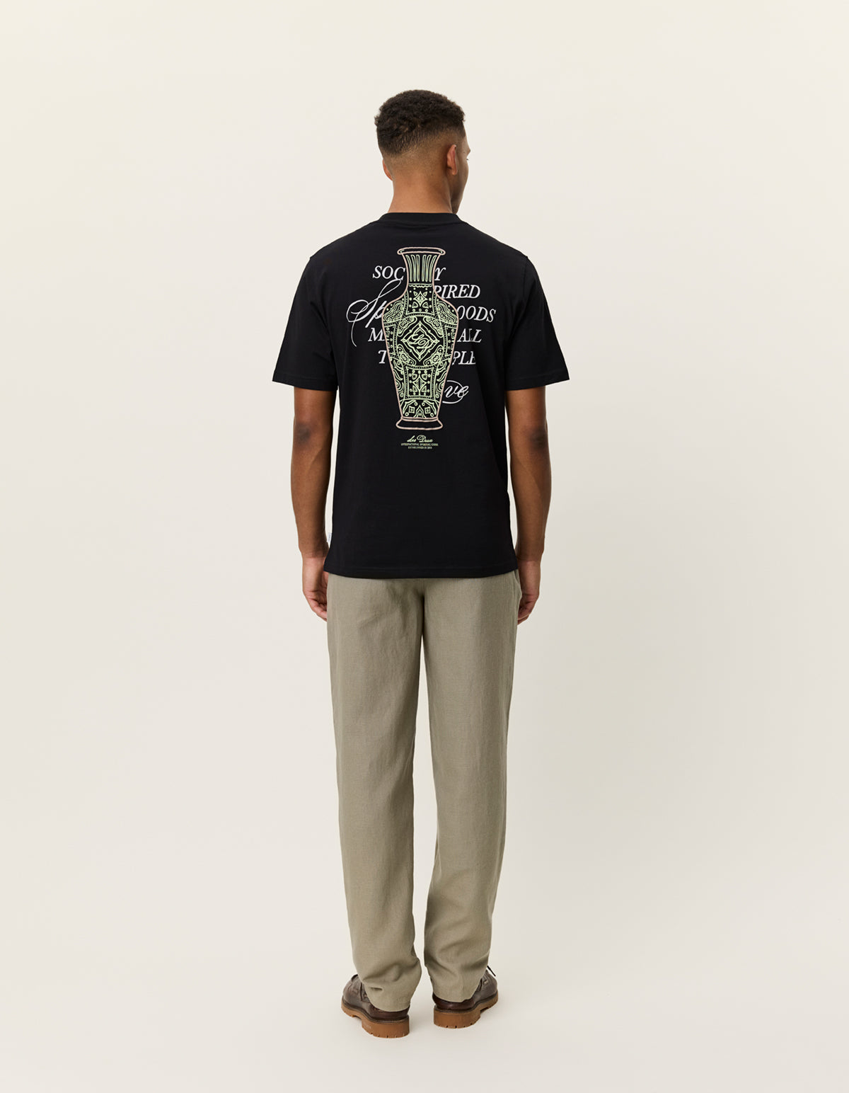 Antique White טי שירט קצרה לגברים Ben Faience LES DEUX