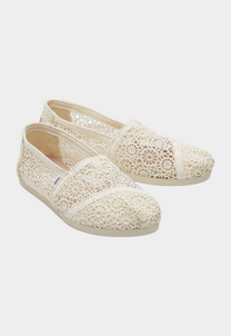 Lavender אספדריל לנשים Alpargata Moroccan Crochet TOMS