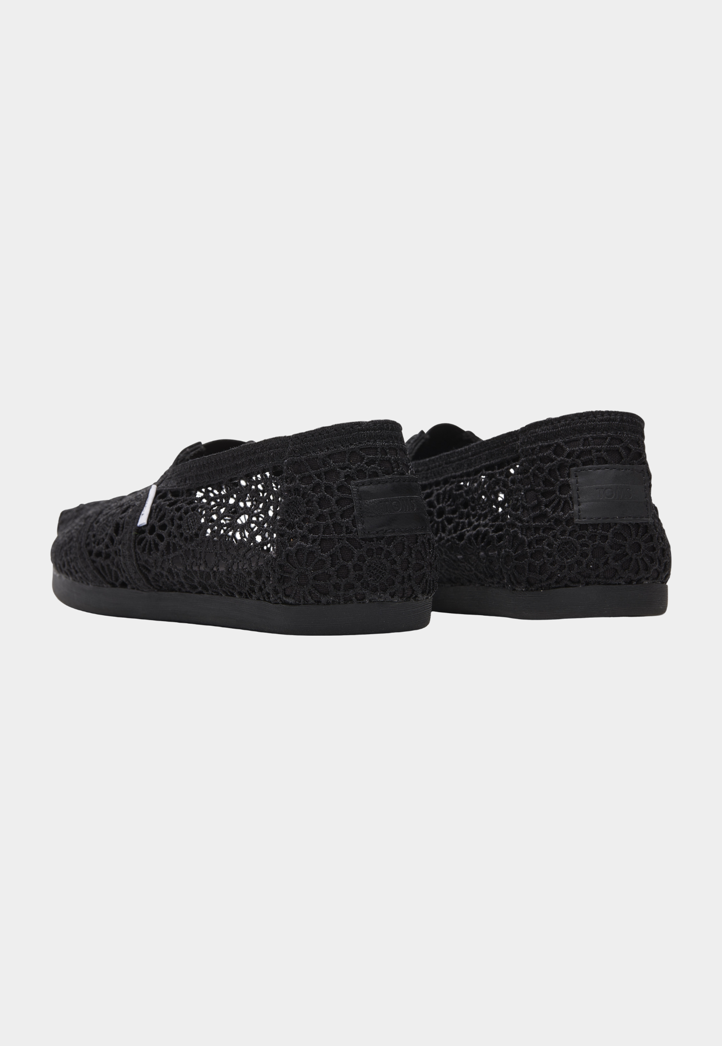 Black אספדריל לנשים Alpargata Moroccan Crochet TOMS