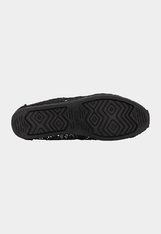 Dark Slate Gray אספדריל לנשים Alpargata Moroccan Crochet TOMS