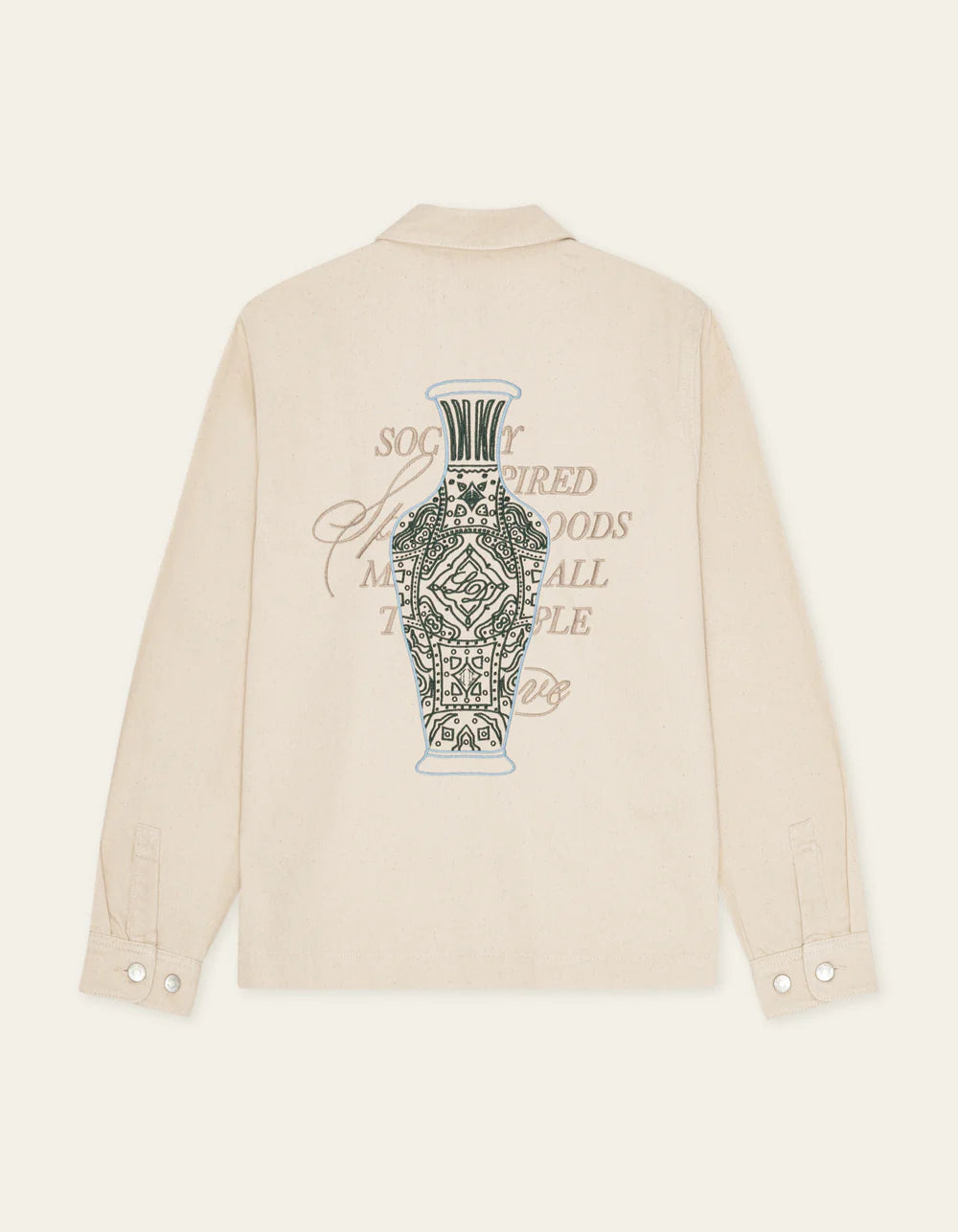 Light Gray חולצה מכופתרת ארוכה לגברים Layton Faience LES DEUX