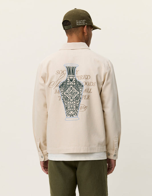 Light Gray חולצה מכופתרת ארוכה לגברים Layton Faience LES DEUX