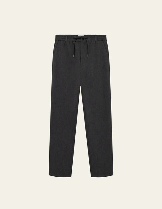 Dark Slate Gray מכנסיים ארוכים לגברים Como Tapered Textured LES DEUX