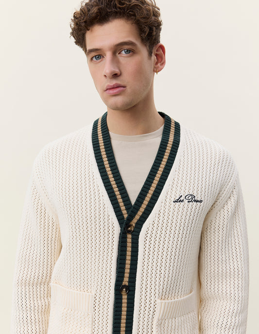 Lavender קרדיגן לגברים Lace Knitted Cardigan LES DEUX