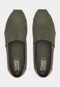 Dark Olive Green אספדריל לגברים Alpargata Synthetic Trim TOMS