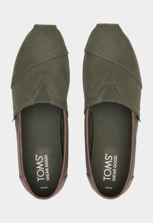Dark Olive Green אספדריל לגברים Alpargata Synthetic Trim TOMS