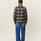 Antique White חולצה מכופתרת ארוכה לגברים Check Overshirt LES DEUX
