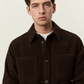 Antique White חולצת אוברשירט לגברים Bouclé Overshirt LES DEUX