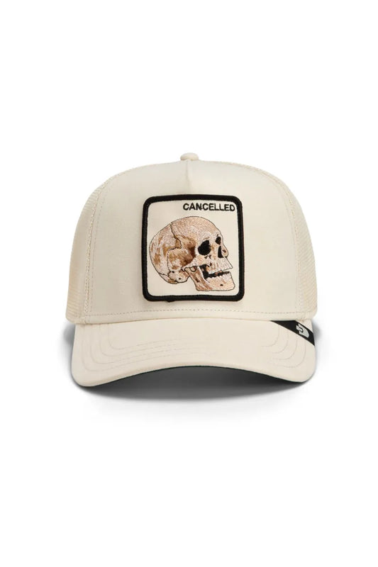 Light Gray כובע מצחייה BROS Suede Cancelled Skull GOORIN BROS
